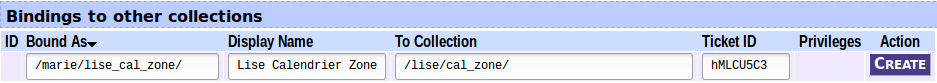 DAViCal Create bind to Collection